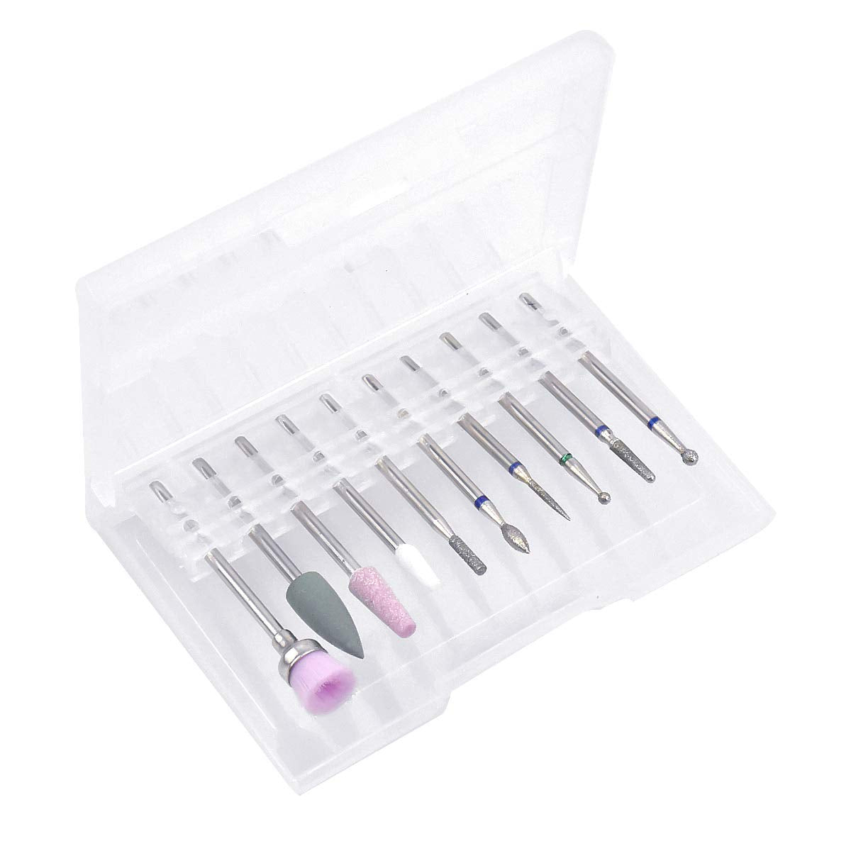 10 Stück Nagelbohrer Bits, Nagelfräser, Wolframlegierung Nagelfräser Bits, Professioneller Nagelfräser, Gelnägel Zubehör Nageldesign Zubehör Für Maniküre Pedicüre Entfernen Nail Art