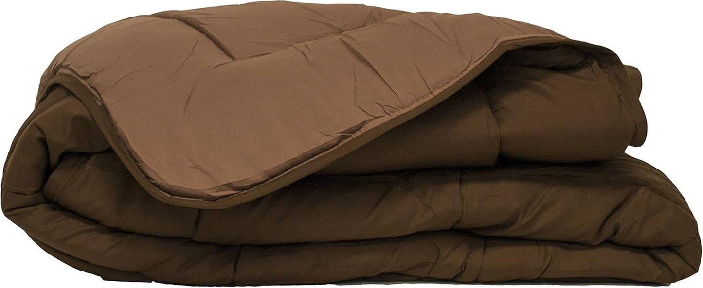 Calgary Dekbedovertrek Polyester Chocolade/Mocca, Polyester, Chocolade/Mokka, 240X220X1 Cm Dekbedden en dekbedden Naty Shop 220X160X1 cm