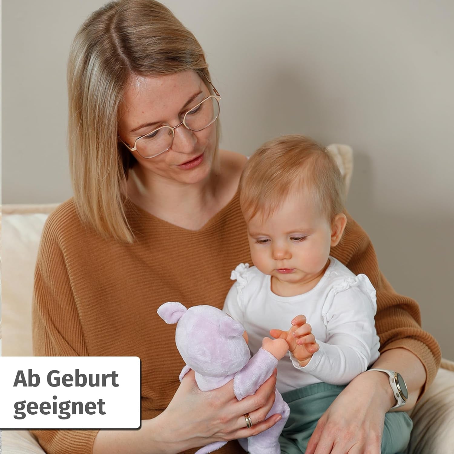 Baby Born for Baby's Muis Soft Doll, 26 cm, met oren en vingerzakken, voor pasgeborenen, 836590 Zapf Creation, roze