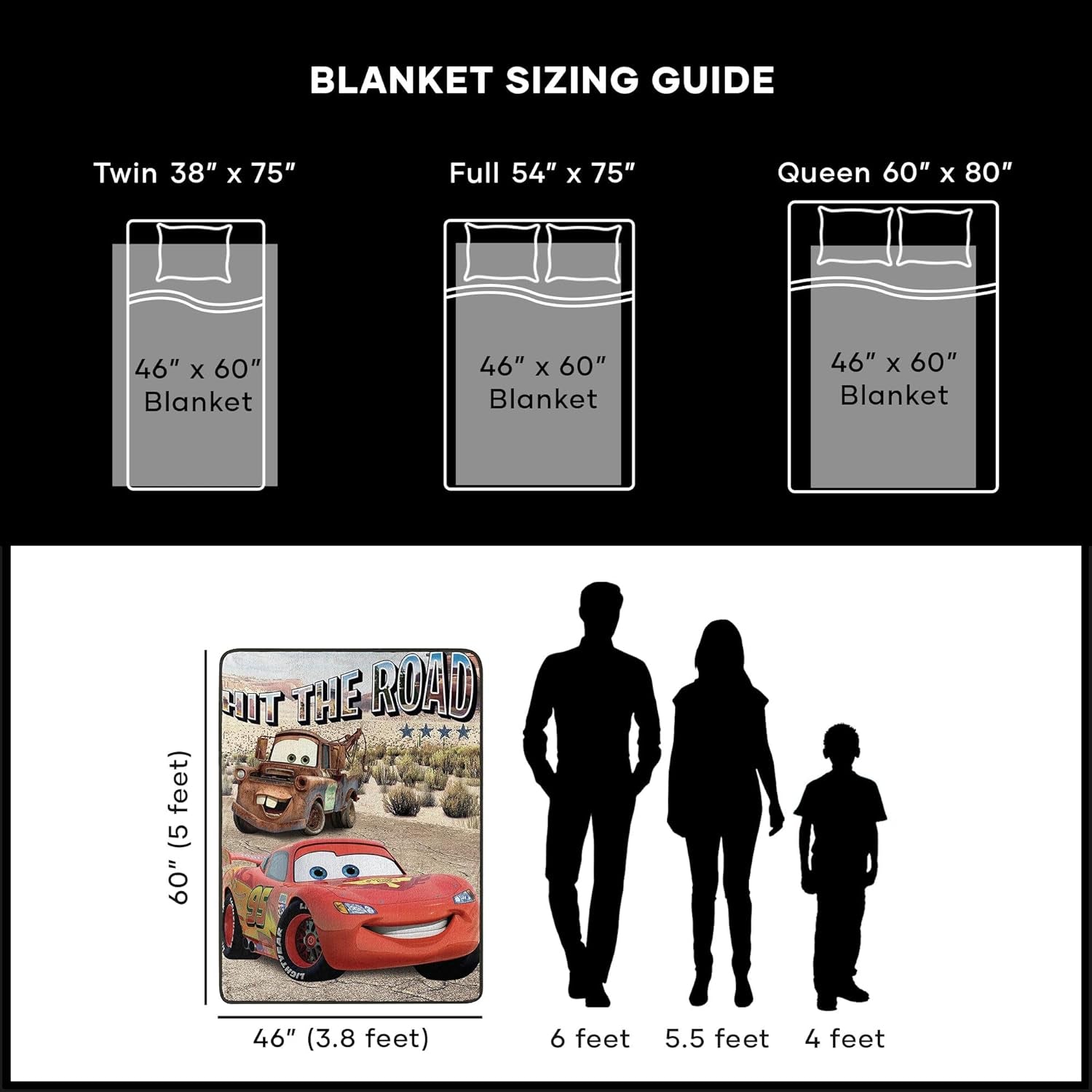 Lag3 Gooi Deken Cars Micro Raschel Gooi Deken, Polyester, Op Straat, 46" X 60" Noordwest Bedden en Dekens