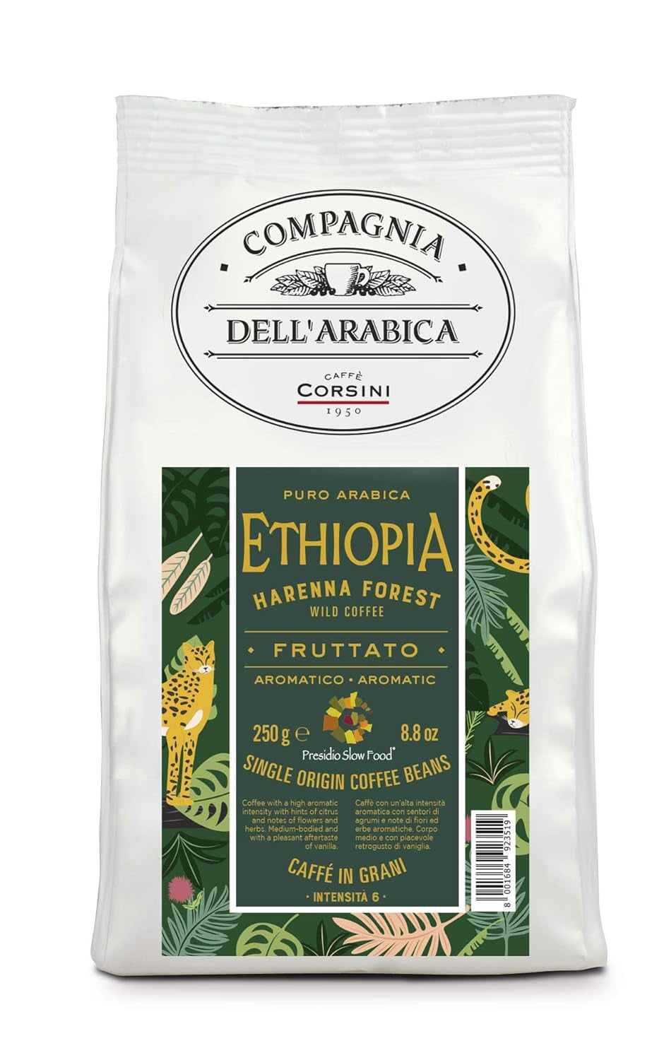 Caffè Corsini - Kaffeebohnen 3x250g Compagnia Dell'Arabica Set Guatemala/Äthiopien/El Salvador, Einzelner Ursprung, totaal 750g