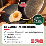 Ledro koekenpan, 24 cm, aluminium, geschikt voor inductie, keramische antiaanbaklaag, Thermopoint, Made in Italy, beige Potten en pannen Naty Shop