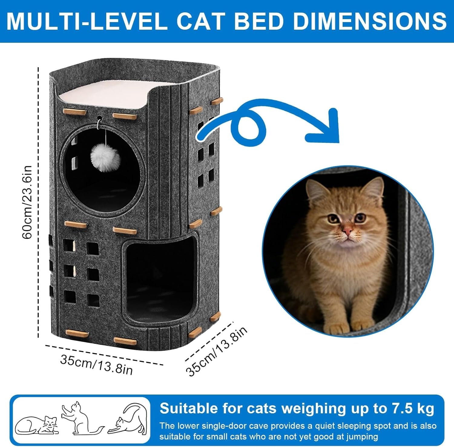Dekens en meubels, Huisdieren, Grotten & Huizen, Katten, Kattenbedden, Katten - bedden, matrassen