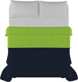 Elegant dekbed voor tweepersoonsbed 260 X 270 cm Donkerblauw/Appelgroen Bedden en dekbedden Besuche den Italian Bed Linen-Store