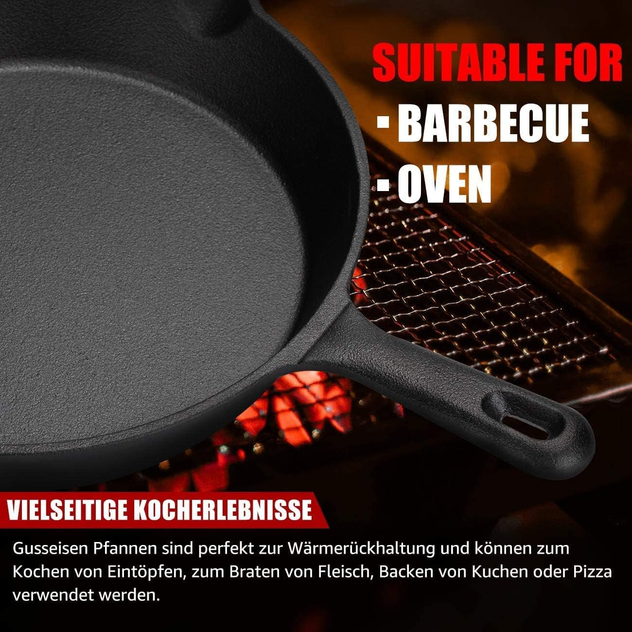 OVERMONT gietijzeren grillpan met handvat Potten en pannen Naty Shop