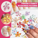 50 stuks 3D Blume Nail Charms Set, Bunte Nageldesign Zubehör, Nägel Charms en Nagel Art Charms, Perfect voor Nailart, Nageldecoratie en DIY Nageldesign