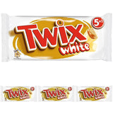 Twix Witte Chocoladerepen | Karamel, koekjes, witte chocolade | Chocolade Multipack | 5 repen (5 x 46 g) (pak van 4)