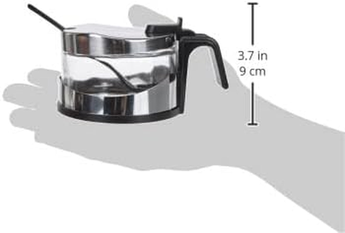 Classic Shaker, 250 ml, met lepel, roestvrij staal, zilver/transparant, 13 x 10 x 9 cm, 2 stuks