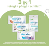 WaterWipes Sensitive+ vochtige doekjes voor baby's en peuters, 720 stuks (12 stuks), 3-in-1 reiniging, verzorging, bescherming, 99,9% water, structuurreiniging, geurvrij