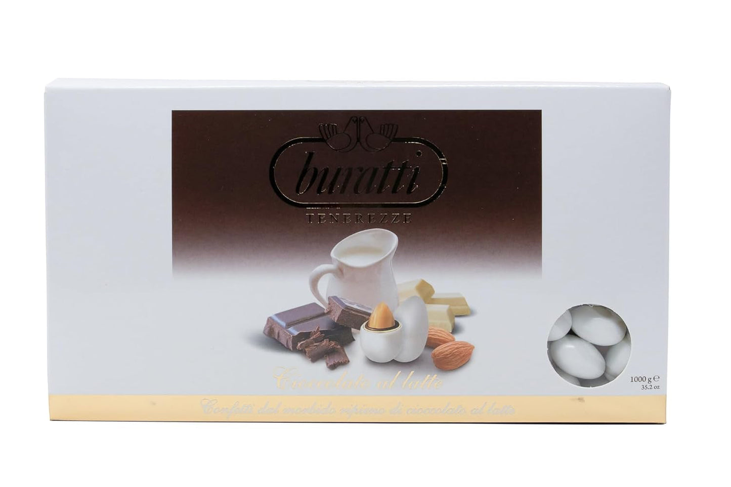 Amandelen omhuld met witte chocolade Tenerezze, 1 stuk