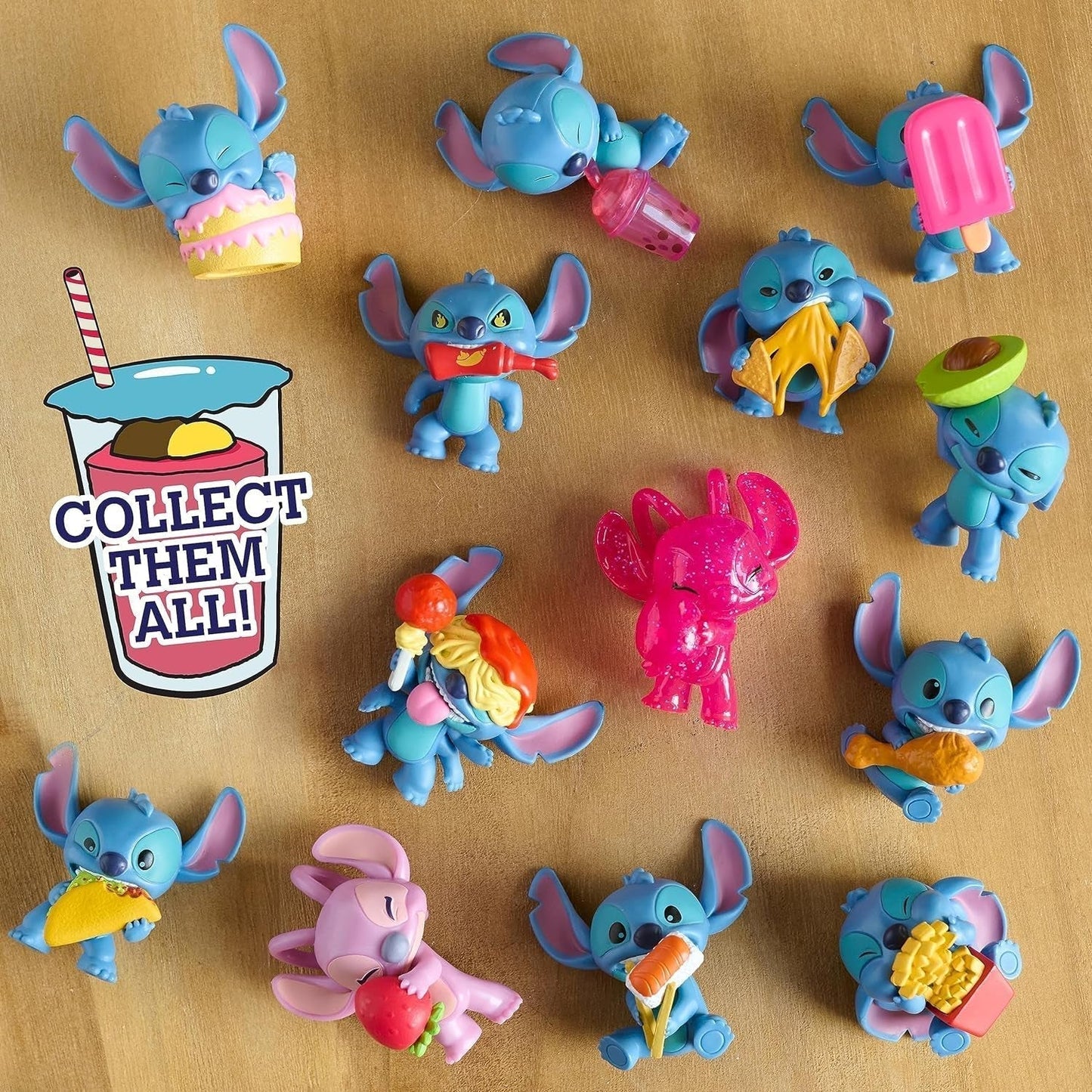 Speel gewoon Disney Stitch verzamelminifiguren, verrassingspakket, 5 cm grote verzamelfiguren, stijlen kunnen variëren, speelgoed voor kinderen 3+ actiefiguren Naty Shop