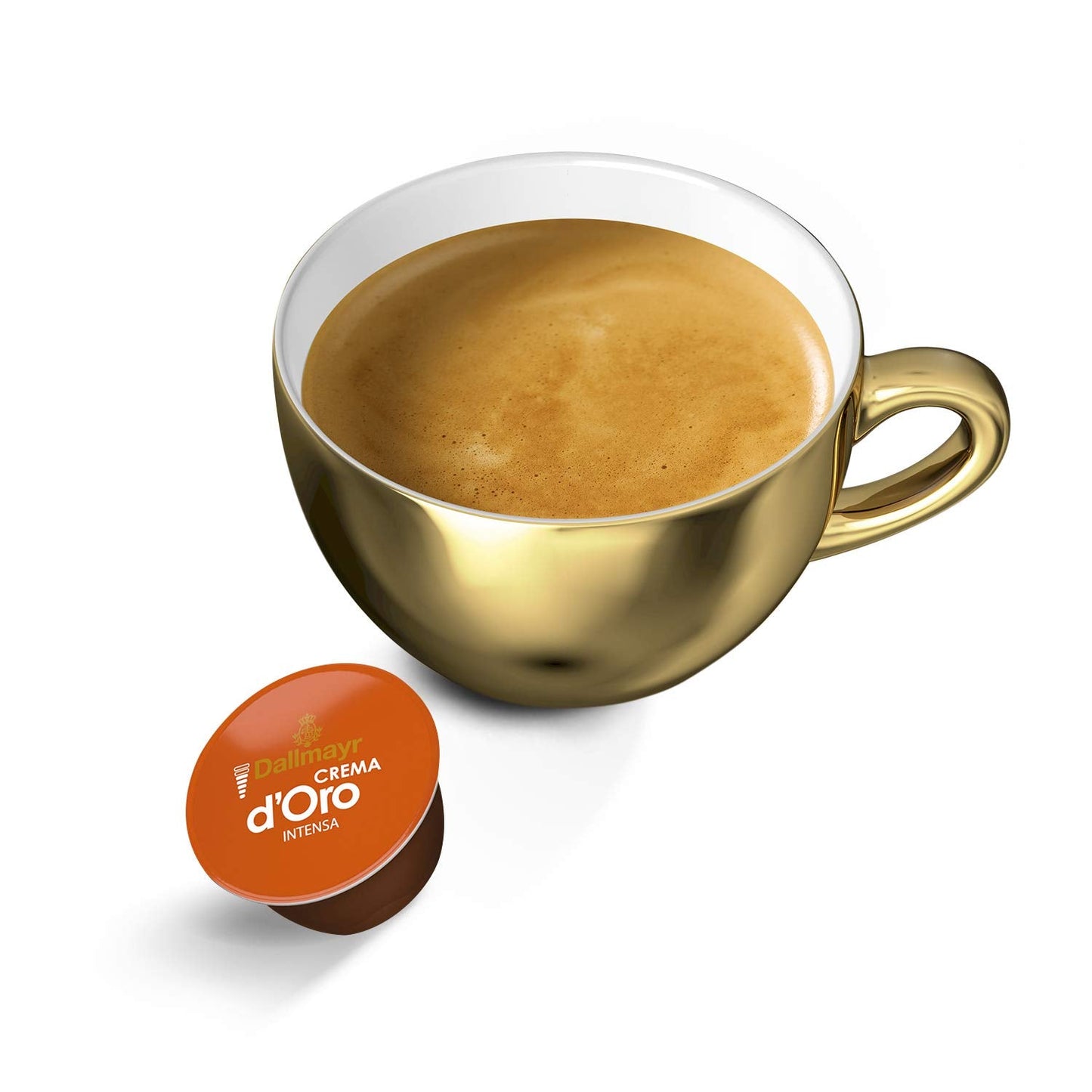 Dallmayr Crema d'Oro, XXL-Vorratsbox & Dallmayr Crema d'Oro intensa (48 Kaffeekapseln, Intensität 9 van 12, 100% Arabica-Bohnen), 3er Pack (3x16 Kapseln)