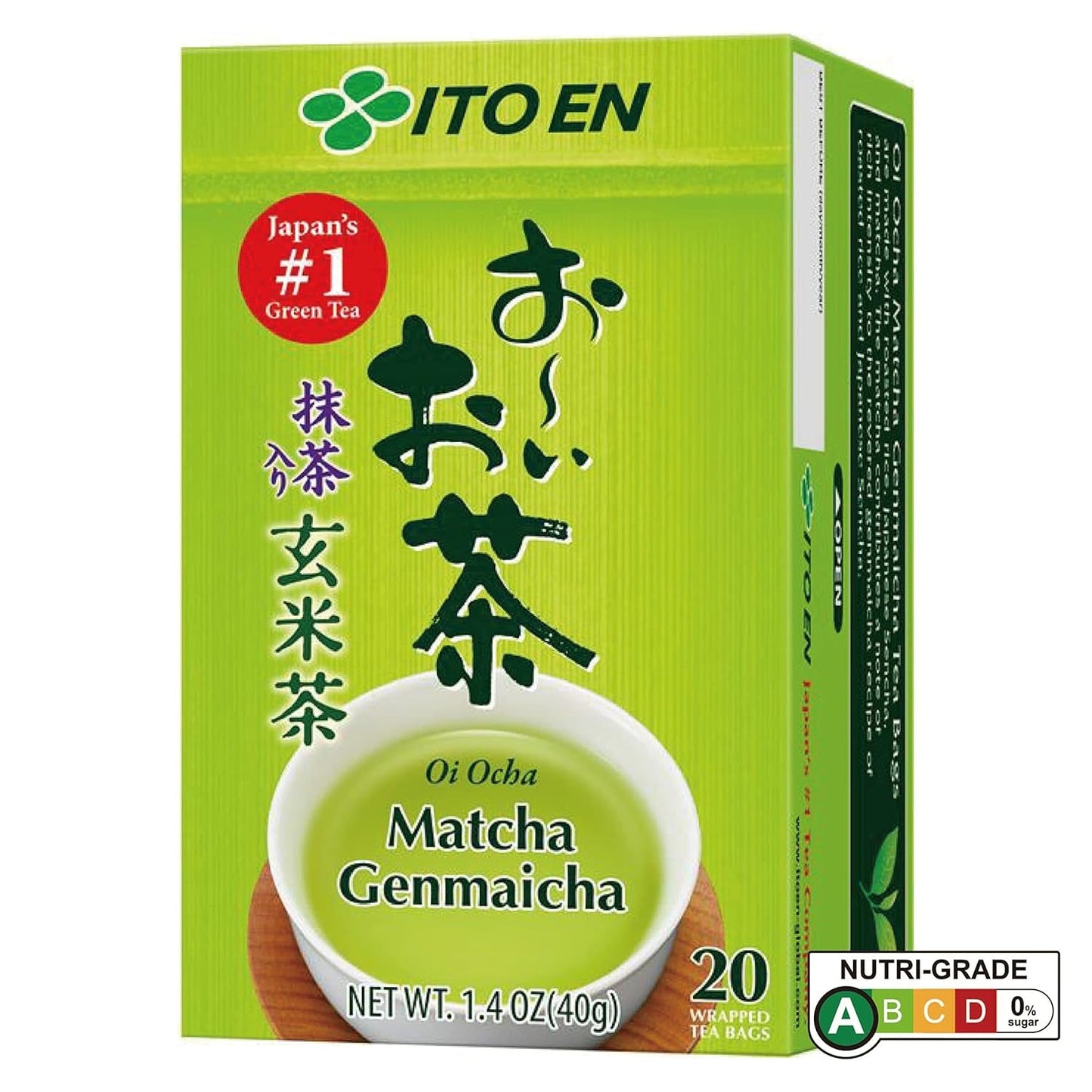 ITO EN Oi Ocha Matcha Genmaicha thee, 2 g theezakjes (20 stuks/pak)