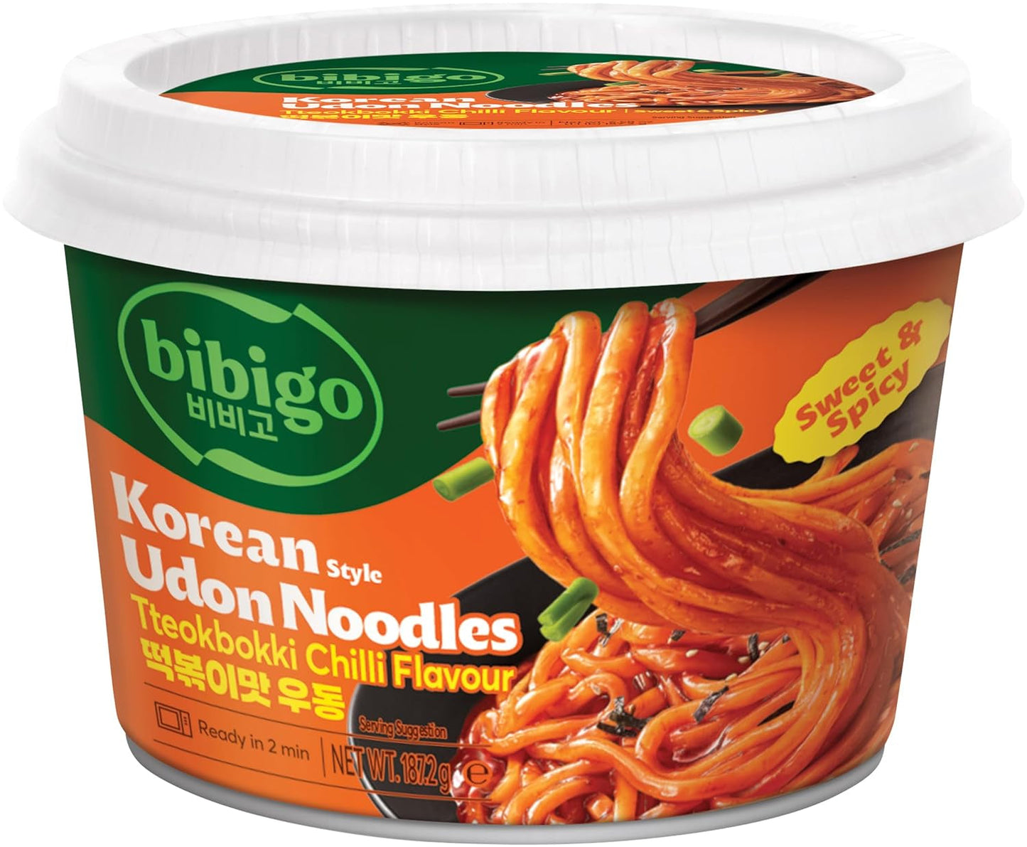 BIBIGO - Koreaanse Chili Topokki Udon-noedels. Type - (1 X 187,2G)
