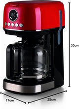 Ariete Moderna 1396 filter-espressomachine voor het zetten van Amerikaanse koffie tot 15 kopjes glazen karaf verwarmingsplaat LCD-display afneembare en wasbare filters wit