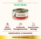 Almo Nature HFC Natuurlijk natvoer voor katten - Diverse recepten met kip - 6 x 70 g