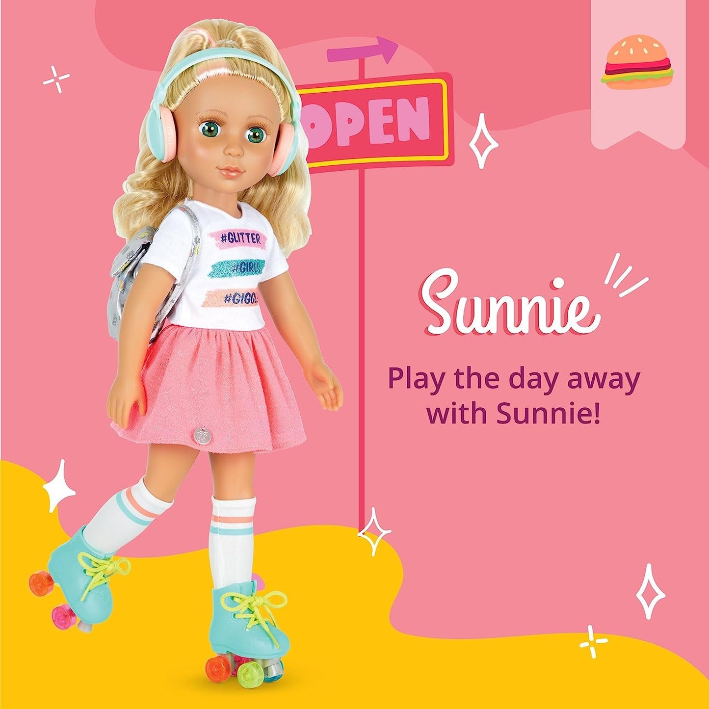 Glitter Girls - Sunnie-poppen - Sunnie gelede pop 36 cm - blond haar en groene ogen - speelgoed vanaf 3 jaar