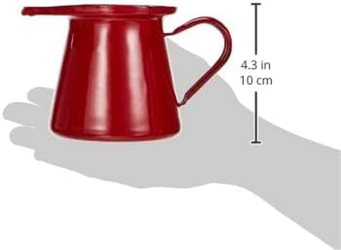 910550 – Rode melkbeker, 0,50 liter inhoud.