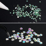 4600 Stück Strasssteine ​​​​Für Nägel, Nagel Glitzersteine ​​​​3 Verschiedene Stil Flache Nail Gems Nägel Steine ​​​​Klein Nagel Steinchen Mit Pinzette en Strass Picker Dotting Pen Für Nägel/Kleidung/Handwerk