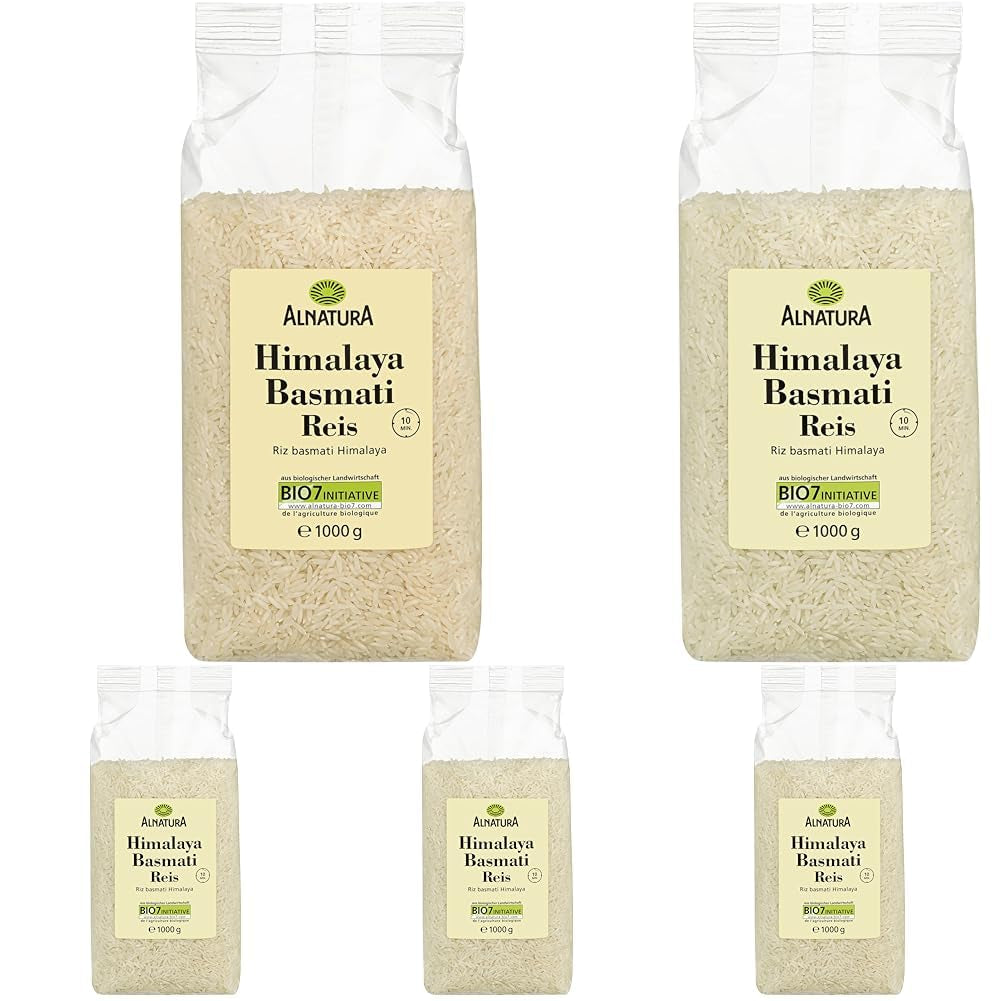 Biologische witte Basmatirijst uit de Himalaya, 1 kg