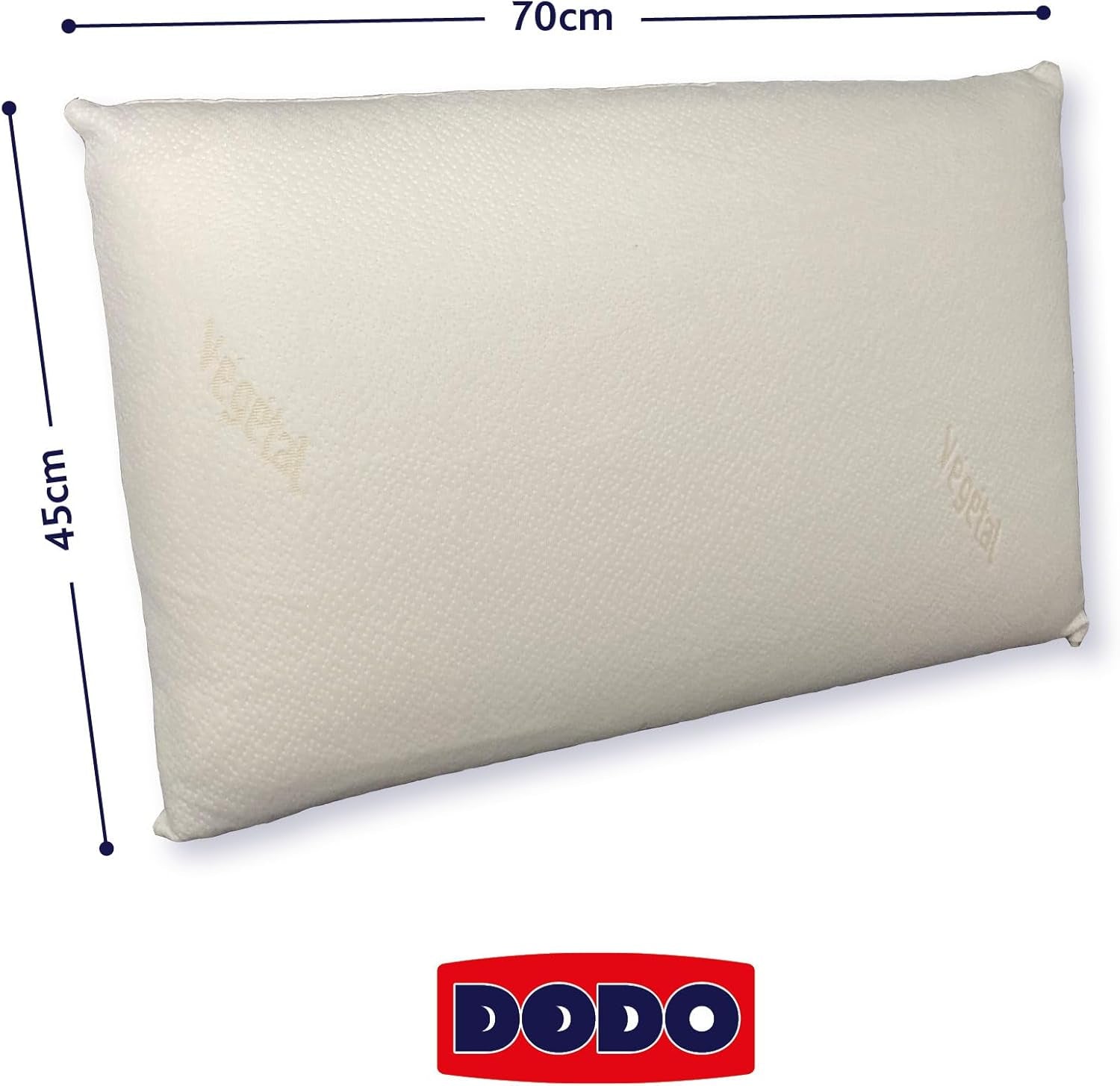 Kussen, Ergonomisch, Plantaardig, 45 X 70 Cm, Memory Shape, Rechthoekig, 100% MDF-vulling, Katoenen onderkant, Polyester hoes - Castor Oil Naty Shop Standaard Kussens
