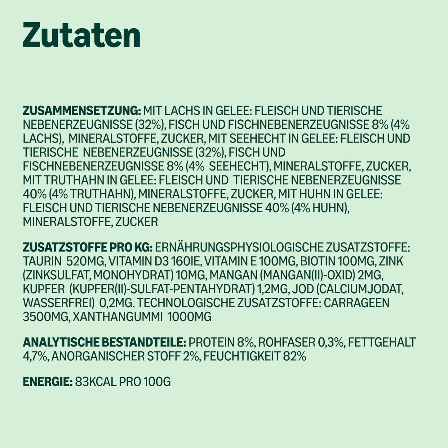 Amazon Graanvrij nat kattenvoer voor volwassen katten Gemengde selectie in gelei 4,8 kg (48 verpakkingen van elk 100 g)