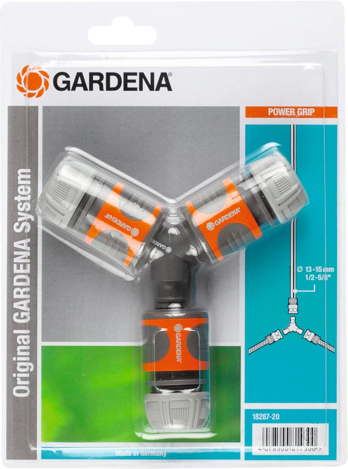 Gardena Koppelingsset: Slangkoppeling voor 13 mm (1/2 inch) en 15 mm (5/8 inch) verlenging, zelfs onder hoge waterdruk, eenvoudige montage (18283-20)