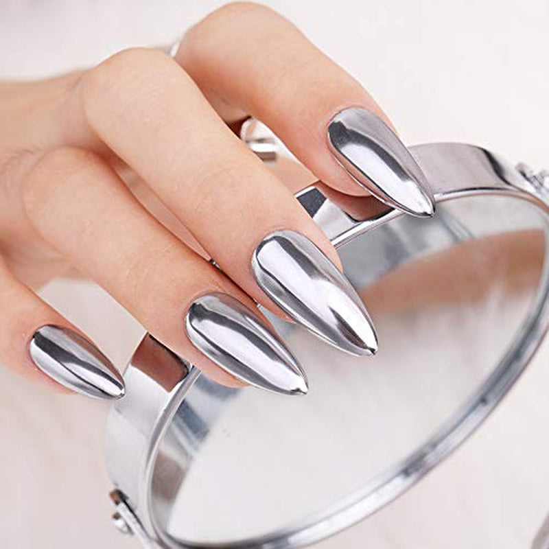 Chrome Nagelpoeder Aurora Ice Shimmer Chroom Pigment Poeder 4PCS Chroom Poeder Nägel Nail Art Nageldesign