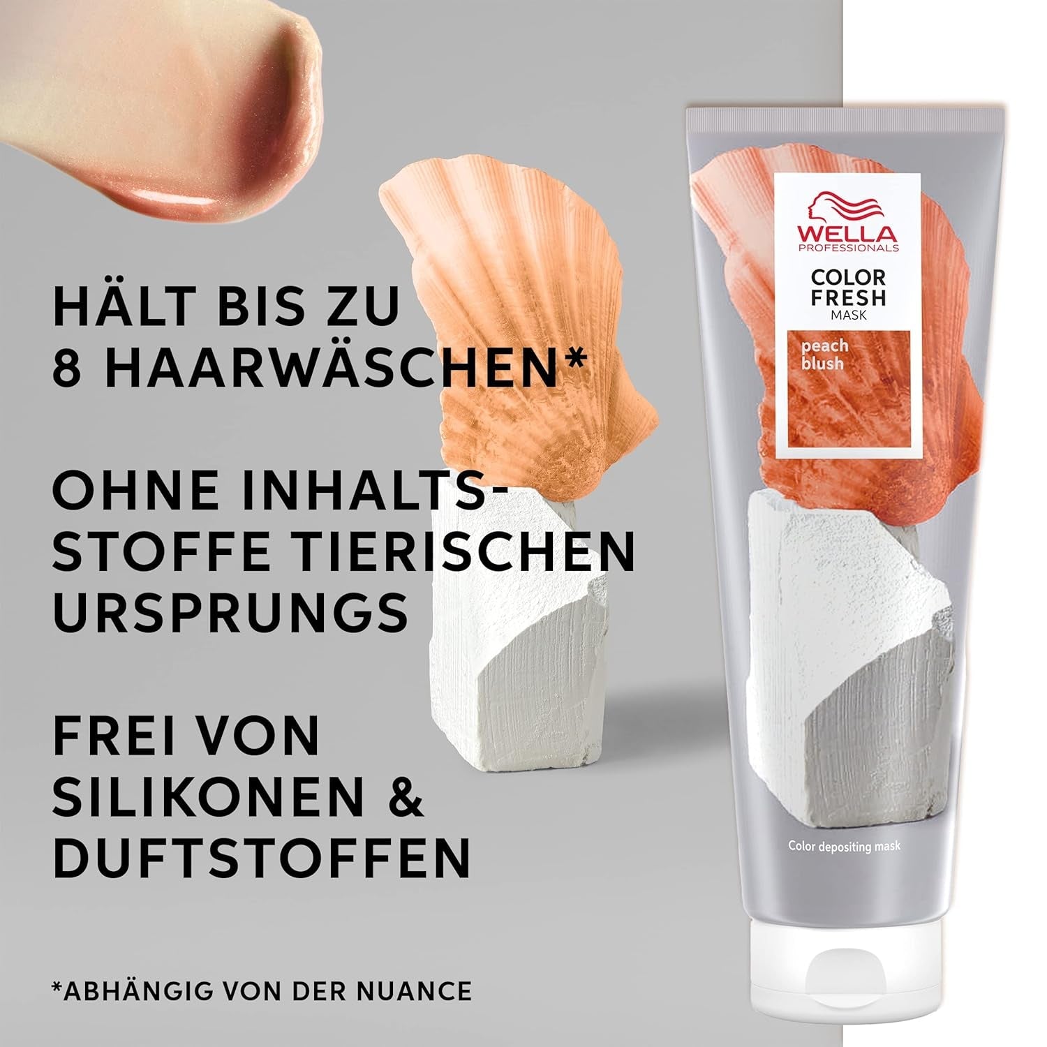 Wella Professionals Color Fresh Mask Peach Blush - haarbehandeling voor het revitaliseren en veranderen van de haarkleur - voedende tint met avocado-olie - voor blond en verlicht haar - 150 ml Naty Shop Haarmasker