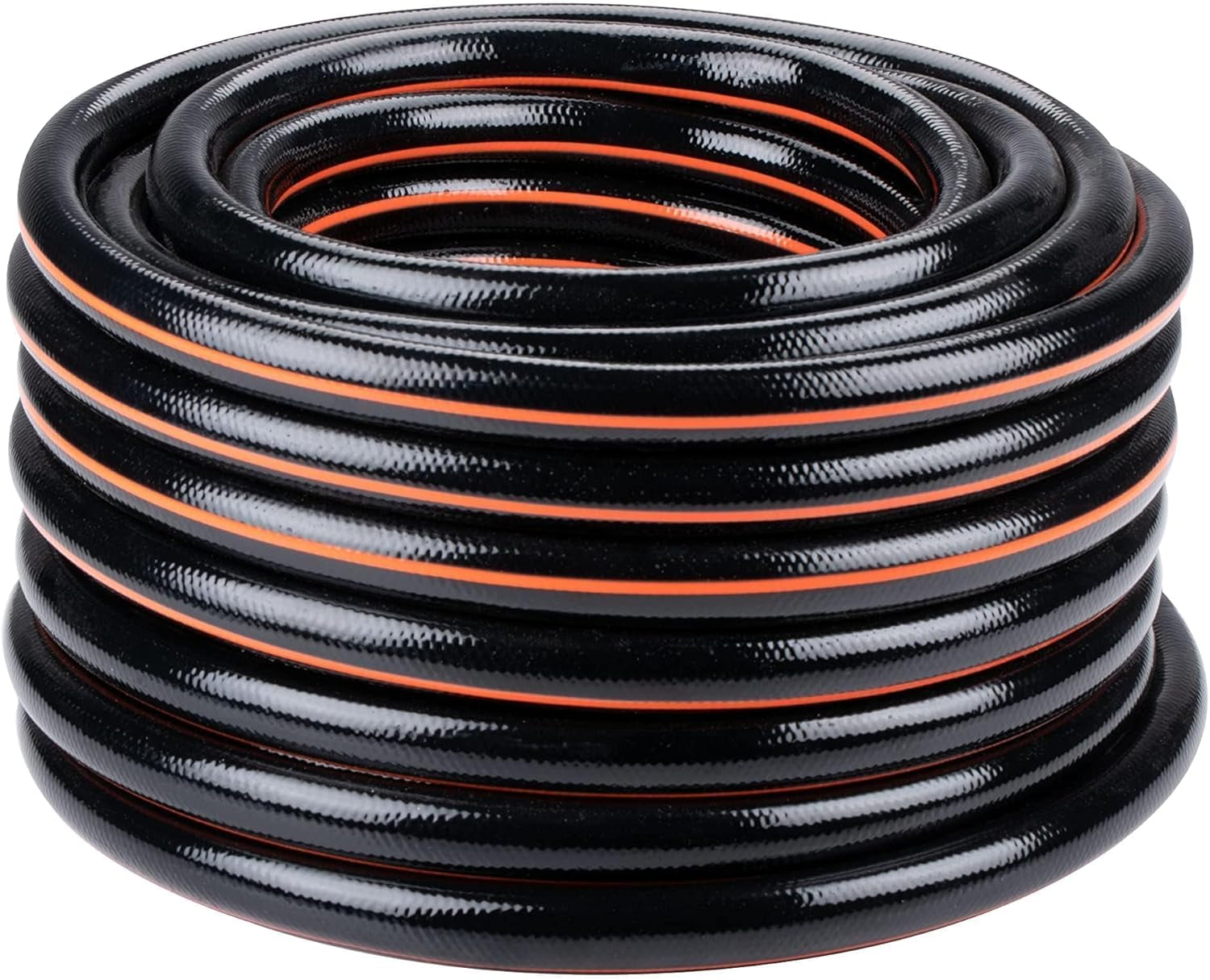 BLACK+DECKER Tuinslang 15 meter - Ø19MM - Duurzaam PVC - Tuin besproeien, auto wassen, zwembad vullen - Compatibel met elke standaard kraan - Zwart/Oranje