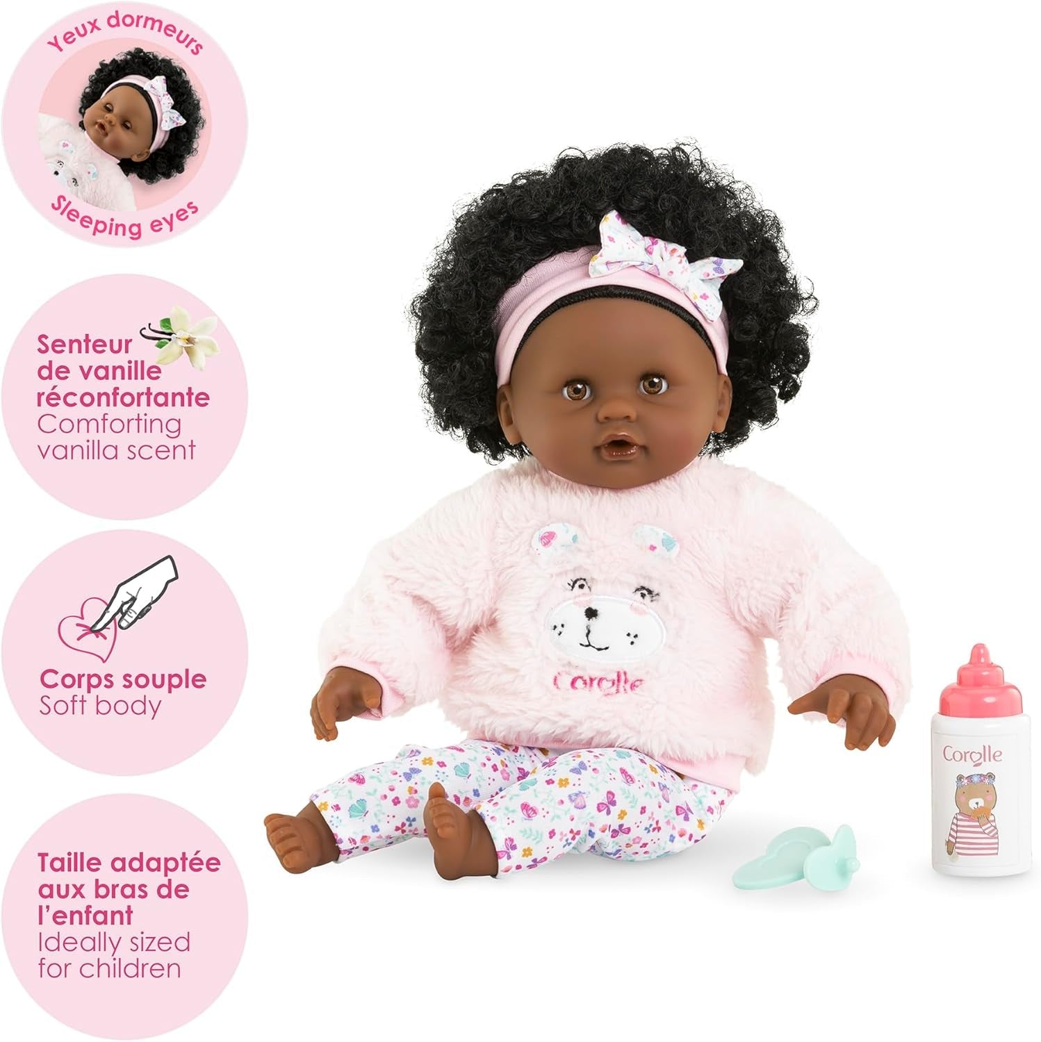 Corolle - Mijn eerste babypop, Baby Calin Caroline, 30 cm, vanaf 18 maanden, 9000100820