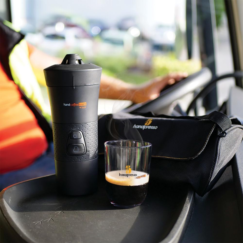 Handpresso - Handkoffiewagen 21010 | Espressomachine met Senseo capsules voor vrachtwagens 24V | 24V vrachtwagen-espressomachine, reiscapsule-espressomachine | 24V vrachtwagen-espressomachine voor op reis