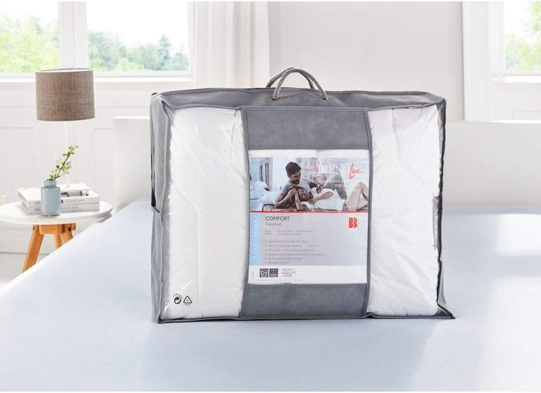 Badenia Trendline Comfort donzen dekbed, warm winterdonzen dekbed met 90% dons en 10% klasse I veren, 135 x 200 cm, dons getest en Oeko-Tex gecertificeerd, geproduceerd volgens de Duitse kwaliteitsnorm Dekbedden en dekbedden Naty Shop