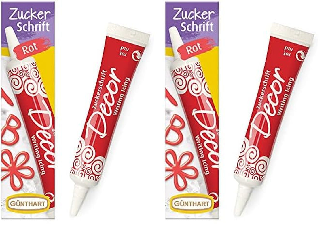 Günthart Backdecor 25 g Suiker met letters GOUD Voor alle desserts in gouden kleur Van suiker voor mooie letters en designs, 1 pakje (25 g)