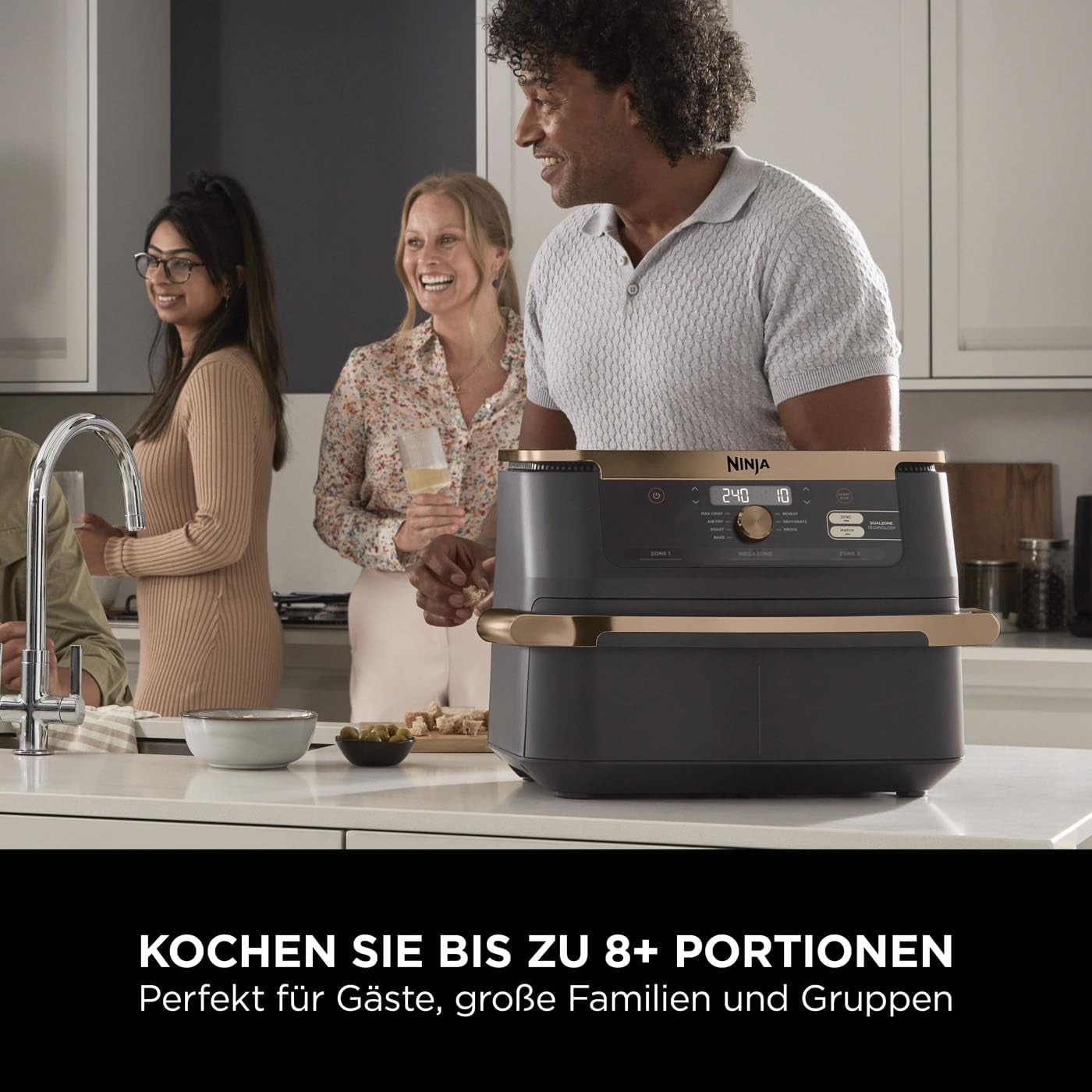 Ninja Foodi Flexdrawer luchtfriteuse met twee zones, AF500EUCP Apparaten Naty Shop