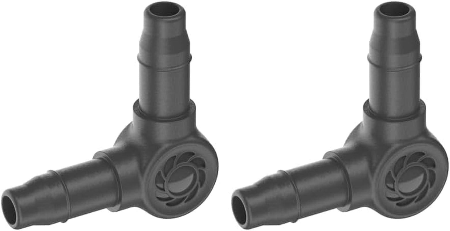 L-stuk voor Gardena Micro-Drip 4,6 mm (3/16 inch): Voor het veranderen van de distributierichting en druppelleidingen met 90 graden, knikvrije montage, eenvoudige en flexibele aansluittechniek (13212-20)