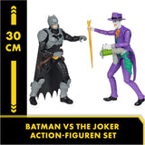 DC Batman Adventures Batman Vs the Joker actiefigurenset, 30 cm - 2 volledig beweegbare figuren met 12 versnellingen voor spannend rollenspel, speelgoed voor 4+ kinderen Actiefiguren Naty Shop