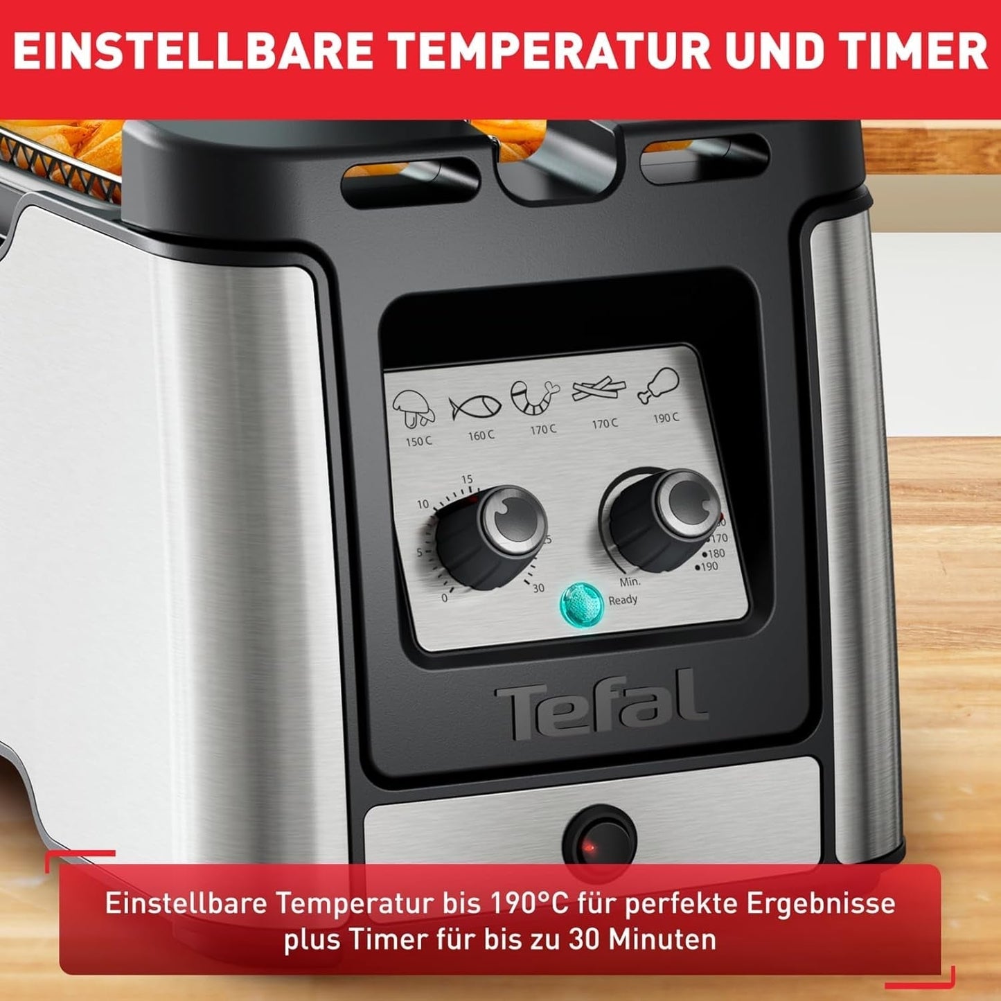 Tefal FR600D Clear Duo Frituurpan, frituren met minder rook en geurtjes, inhoud 1,2 kg, thermostaat, timer, groot kijkvenster zonder condens Huishoudelijke apparaten Naty Shop