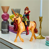 Unicorn Academy Cinder the Unicorn - 28 cm grote, originele Valentina eenhoorn uit de Netflix-serie, met echte manen en staart, afneembaar hoofdstel en zadel en borstel, voor kinderen vanaf 4 jaar