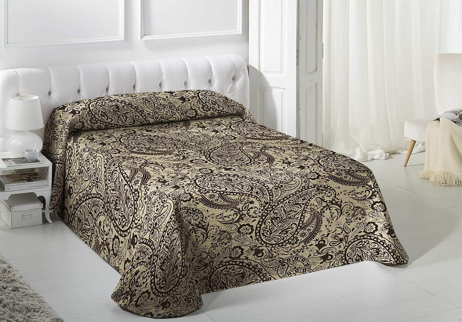 VIALMAN Lichte deken Sofia 29, Katoen Polyester, Bruin, Cama 135: 230 X 270 Cm Bedden en dekens Besuche den VIALMAN-Store Bruin Cama 135: 230 X 270 Cm