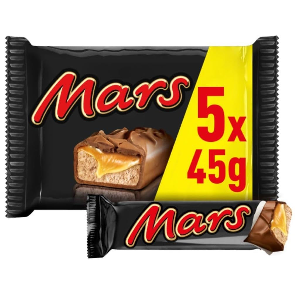 Mars chocoladerepen, karamel, chocolade, 1 pakje van 5 repen (1 x 225 g)
