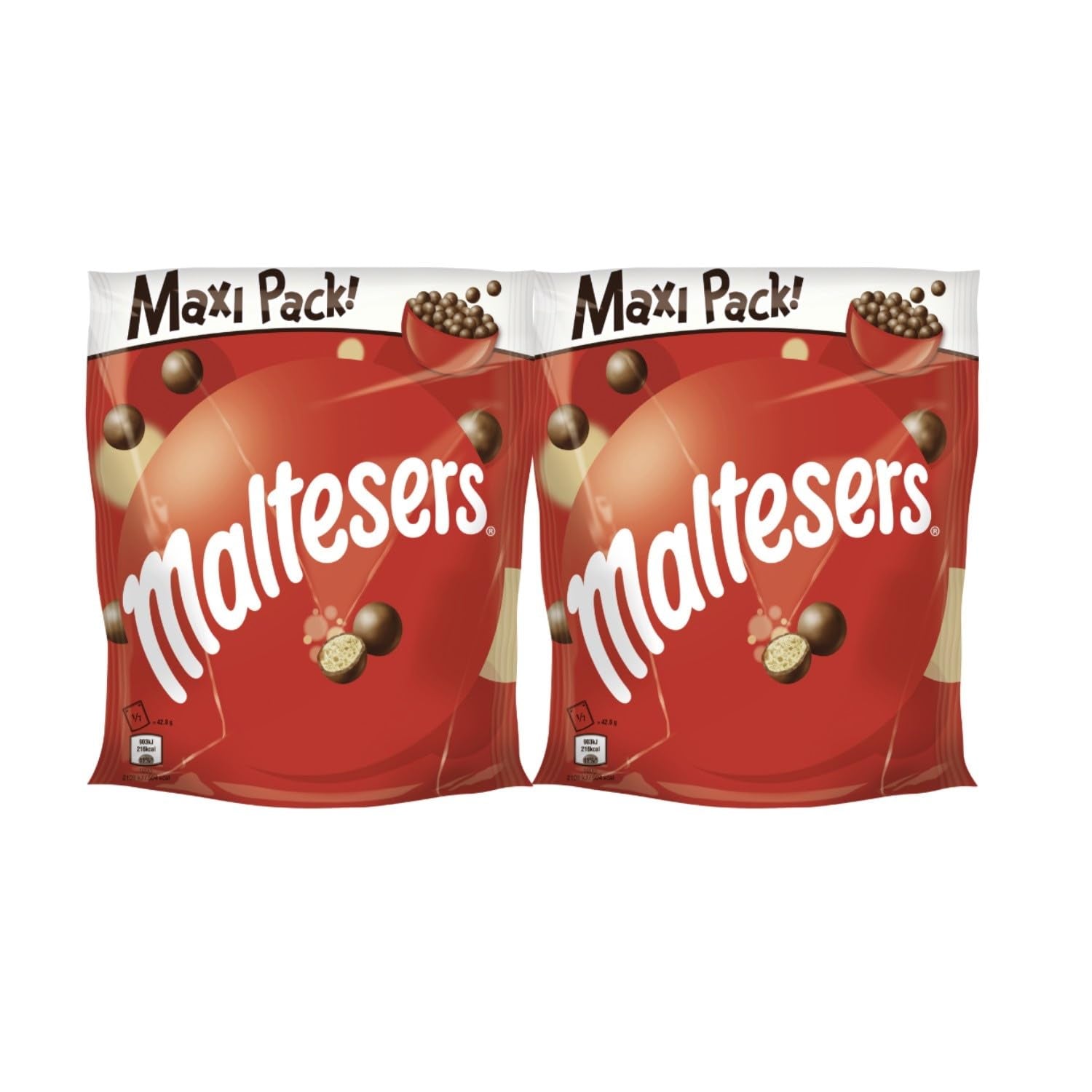 Maltesers, chocoladeballetjes met een knapperige en lichte kern, luchtig, chocoladesnack, 1 pakje (1 x 300 g)
