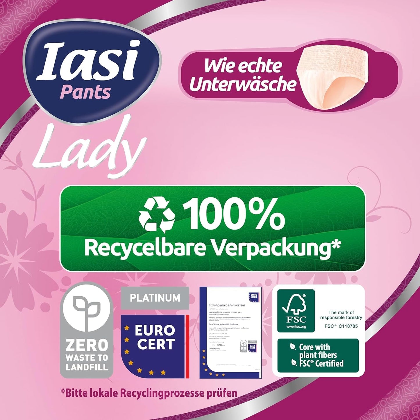 LADY Broek 48 Wegwerpbroekje voor urine-incontinentie Absorptievermogen Grote maat S voor dames 48 stuks