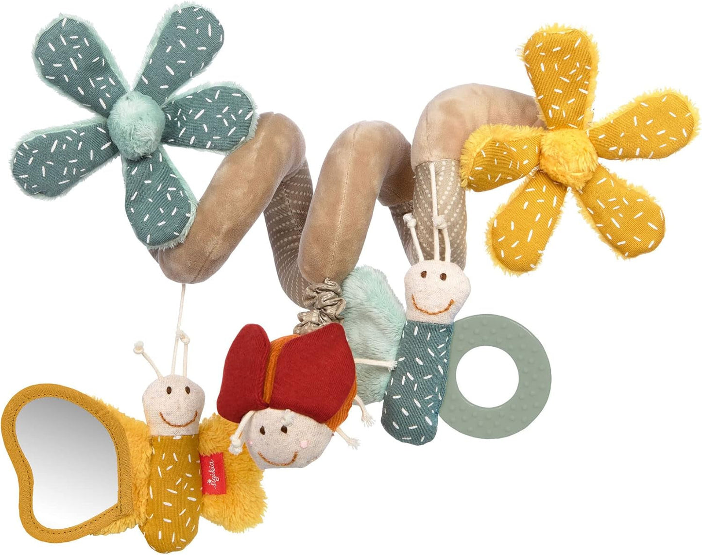 SIGIKID 42249 Actieve spiraalvlinder Baby Activity On Tour meisjesspeelgoed voor kinderen aanbevolen vanaf de geboorte veelkleurig Speelgoed Bebe Naty Shop Single Geel/duif/olie/vlinder
