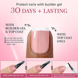 240 Set korte Franse valse nagels, vierkante kunstnagels, lijm op nagels, acryl nageltips, valse nagels voor vrouwen, DIY Nail Art