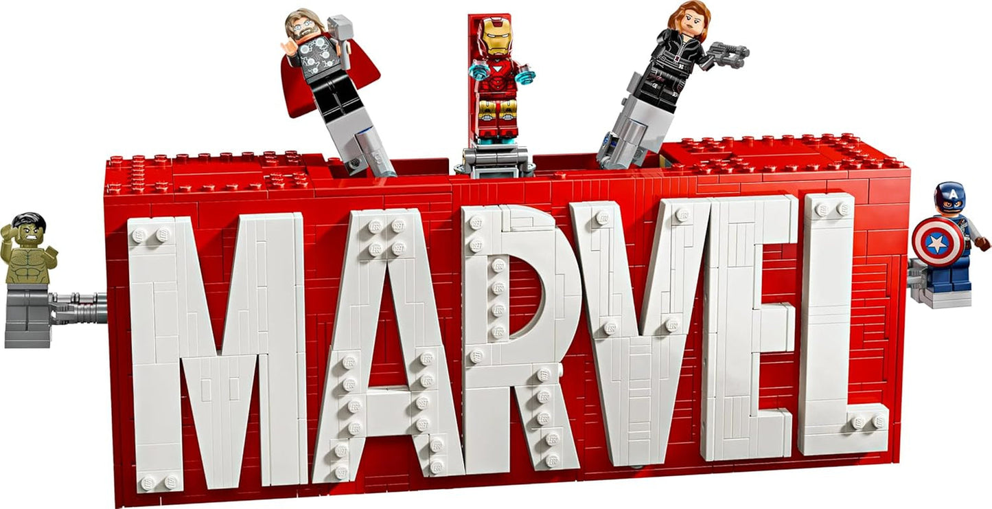 LEGO Marvel: Marvel logo en minifiguren - Hulk, Thor, Iron Man, Black Widow en Captain America verzamelset - Avengers figuurbouwset - Cadeau voor jongens en meisjes vanaf 12 jaar 76313 Bouwsets Beuche in LEGO-Store