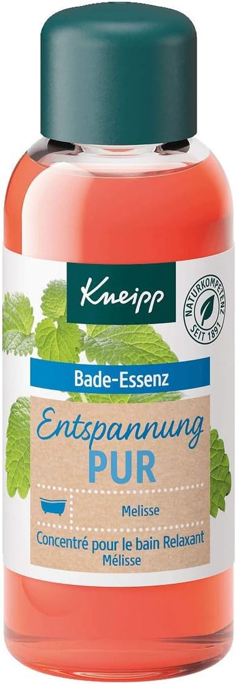Kneipp Bade, badolie met natuurlijke essentiële olie van Indiase melissa en citroenmelisse-extract, 100 ml Naty Shop