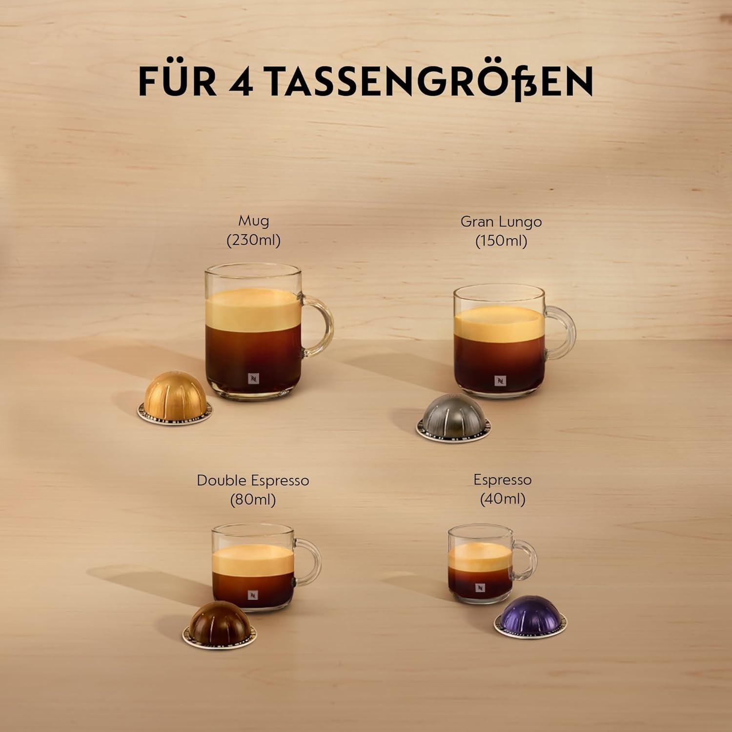 Espressomachine met Nespresso Krups Vertuo Pop capsules, inhoud: 560 ml, automatische capsuleherkenning, one-touch systeem, 4 kopgroottes, verkorte opwarmtijd, duurzaam, Aqua Mint, XN9204