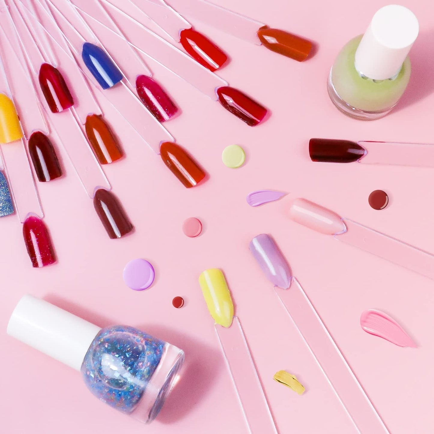 100 stuks Nail Art Tips Ring Stick, Nagelspitzen Nagel Display Transparante Nägel Kunstspitzen Sticks, Nagelkunst Praxis Für Nagelstudio en Anfänger Display DIY Nail Art Tips