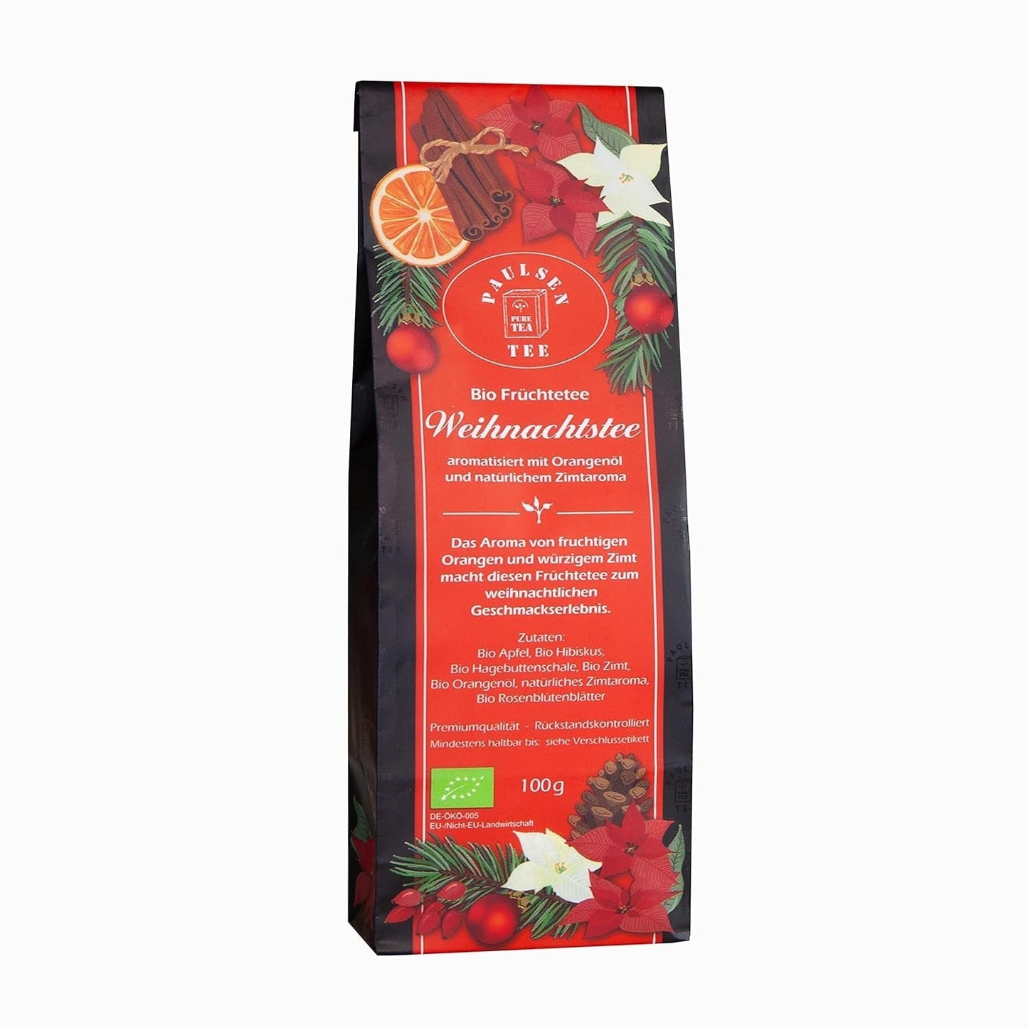 Biologische Kerstthee 10 X 100G, Paulsen Thee Fruitthee Gecontroleerd op residuen